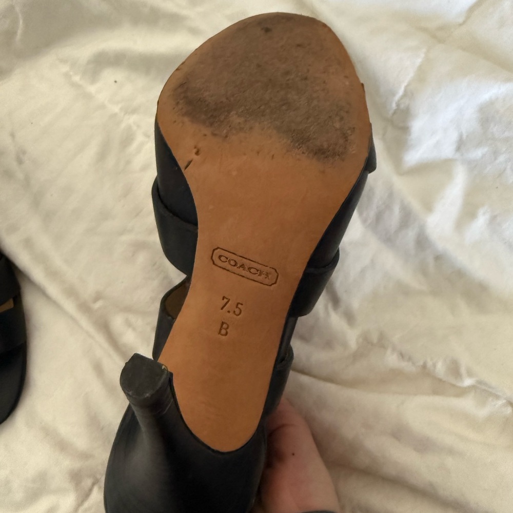 Coach Black Strappy Heels - Picture 4 of 4